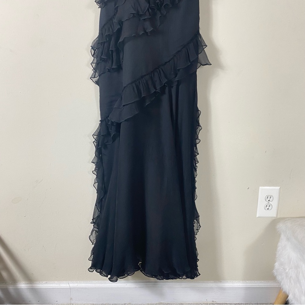 AMUR Harlow Black One-Shoulder Maxi Dress - Picture 14 of 16